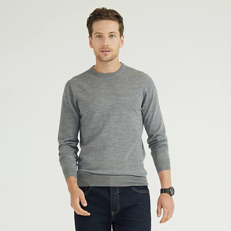 Pull classique à manches longues avec fermeture éclair pour hommes