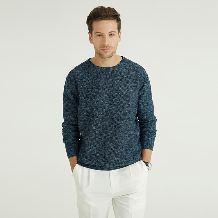 Soutenez le chandail tricoté par hommes de câble tricoté par mode adapté aux besoins du client