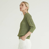  Dernier col rond col rond manches longues vert câble pull pull tricoté femmes chandails