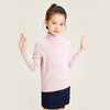 Pull tricoté à manches longues et col haut pour filles