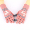 Gants tricotés sans sexe polyvalents de conception de contraste de couleur décorative Elk