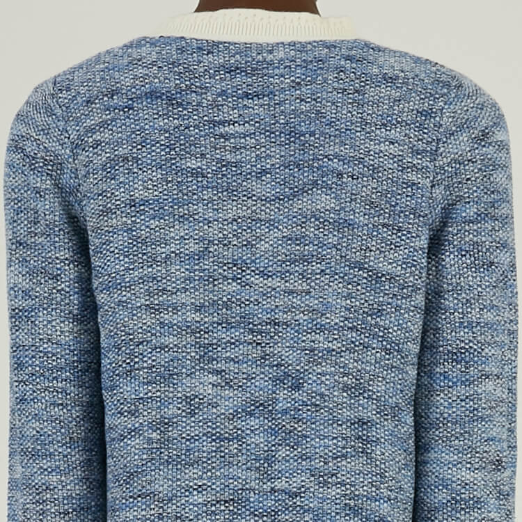 Veste de cardigan tricotée en tweed court boutonné 100% coton personnalisé pour les femmes