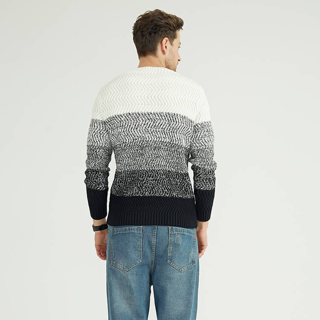 Pull ras du cou à manches longues pour hommes personnalisé