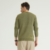 Pull en cachemire à manches longues tricoté vert pour homme