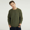 Pull Cardigan Tricoté Design Classique à Manches Longues Vert Pour Homme