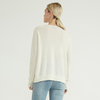 Col en V couleur unie imprimé tricoté simple hiver femmes pull pull