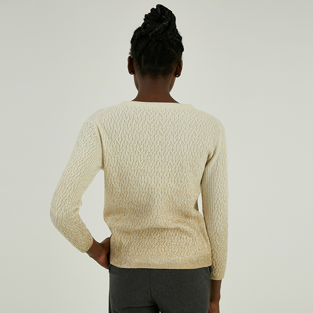 Pull en tricot torsadé imprimé à chaud 100 % laine personnalisé d'hiver