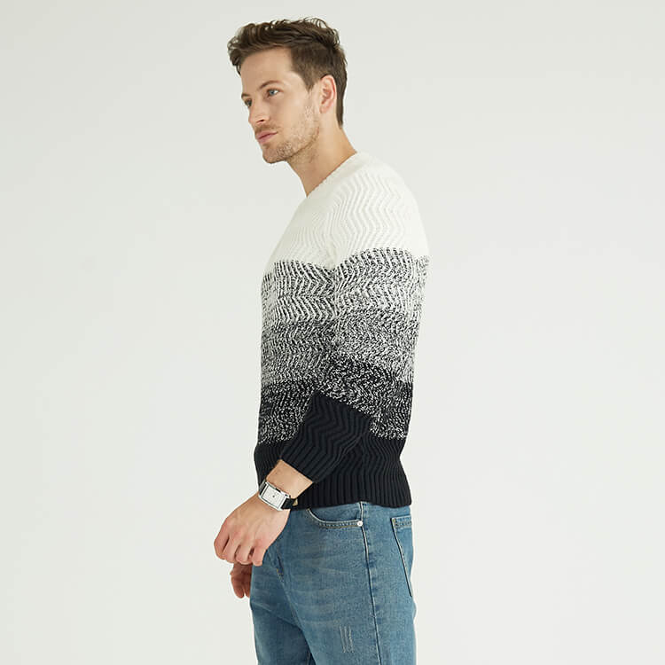 Pull ras du cou à manches longues pour hommes personnalisé