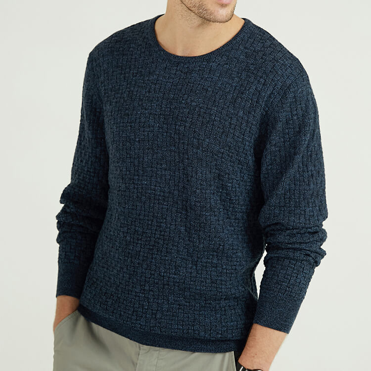 Personnalisation de la conception de style classique Pull pour hommes à col rond 