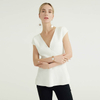 Nouveau style mode couleur unie blanc gilet tricots femmes pull