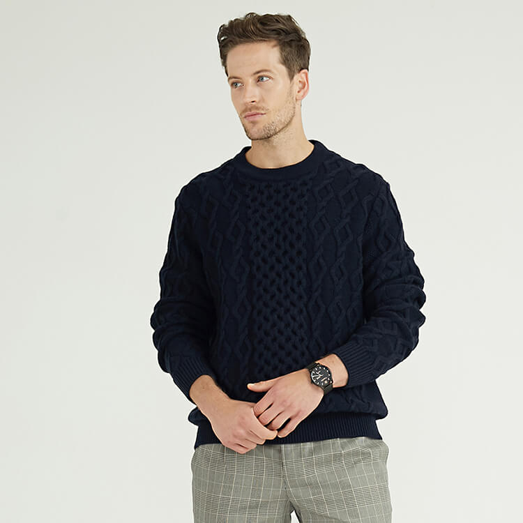 Design élégant et minimaliste personnalisé tricoté mode hommes vêtements pull en tricot hommes