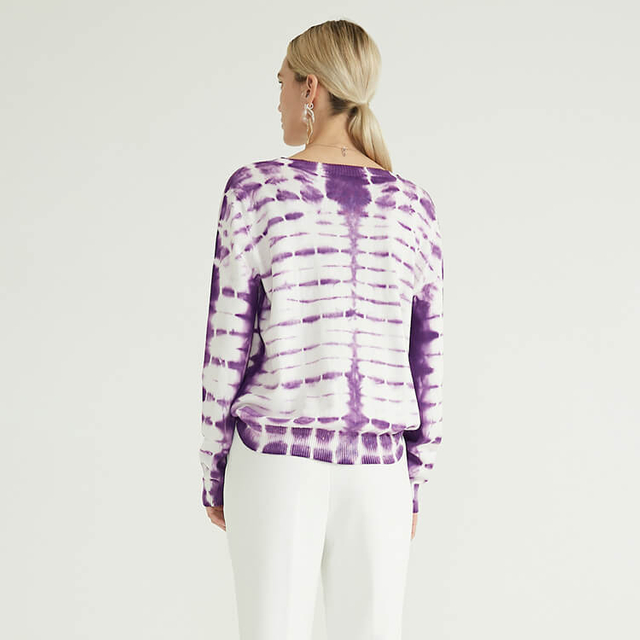 Nouveau style de haute qualité mode simple blanc violet femmes pulls pour femmes