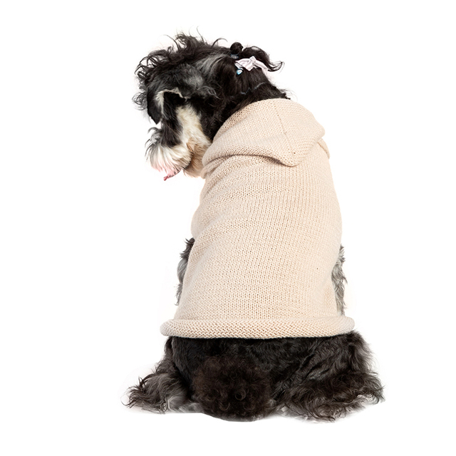 Vêtements d'hiver pour chiens sur mesure chiot pulls à capuche tricotés manteaux