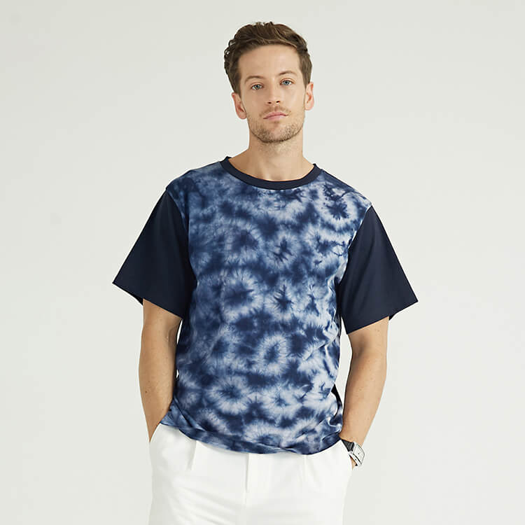 T-shirt de style printemps-été imprimé classique à col rond pour hommes