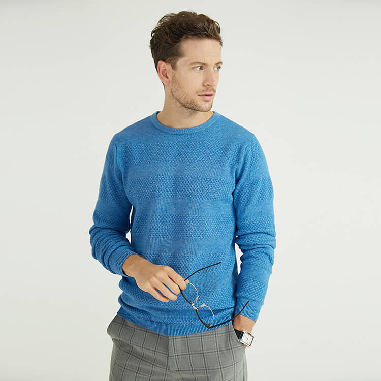 Pull en cachemire en tricot de conception de modèle personnalisé pour les hommes