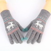 Gants tricotés sans sexe polyvalents de conception de contraste de couleur décorative Elk