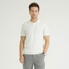 Polos de golf en tricot blanc 100 % laine mérinos pour hommes personnalisés