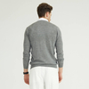 Chandail cardigan en pure laine mérinos 100 gris classique pour homme personnalisé avec bouton