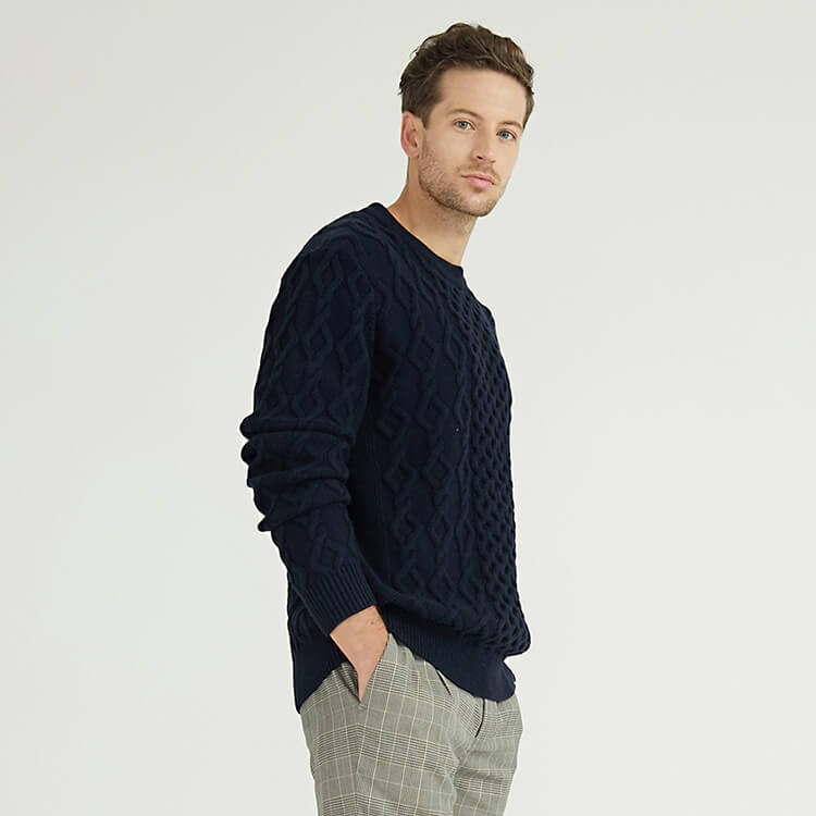 Design élégant et minimaliste personnalisé tricoté mode hommes vêtements pull en tricot hommes