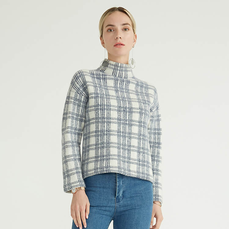 Plaid Nouveau Sweat-shirt à capuche personnalisé simple et avancé pour femme