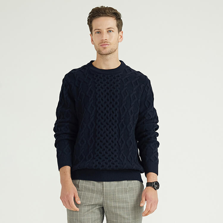 Design élégant et minimaliste personnalisé tricoté mode hommes vêtements pull en tricot hommes