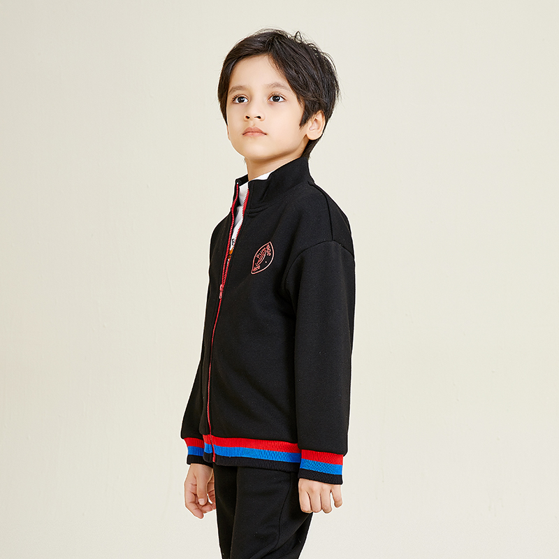 Cardigan en tricot pour garçon avec ourlet et ourlet zippés